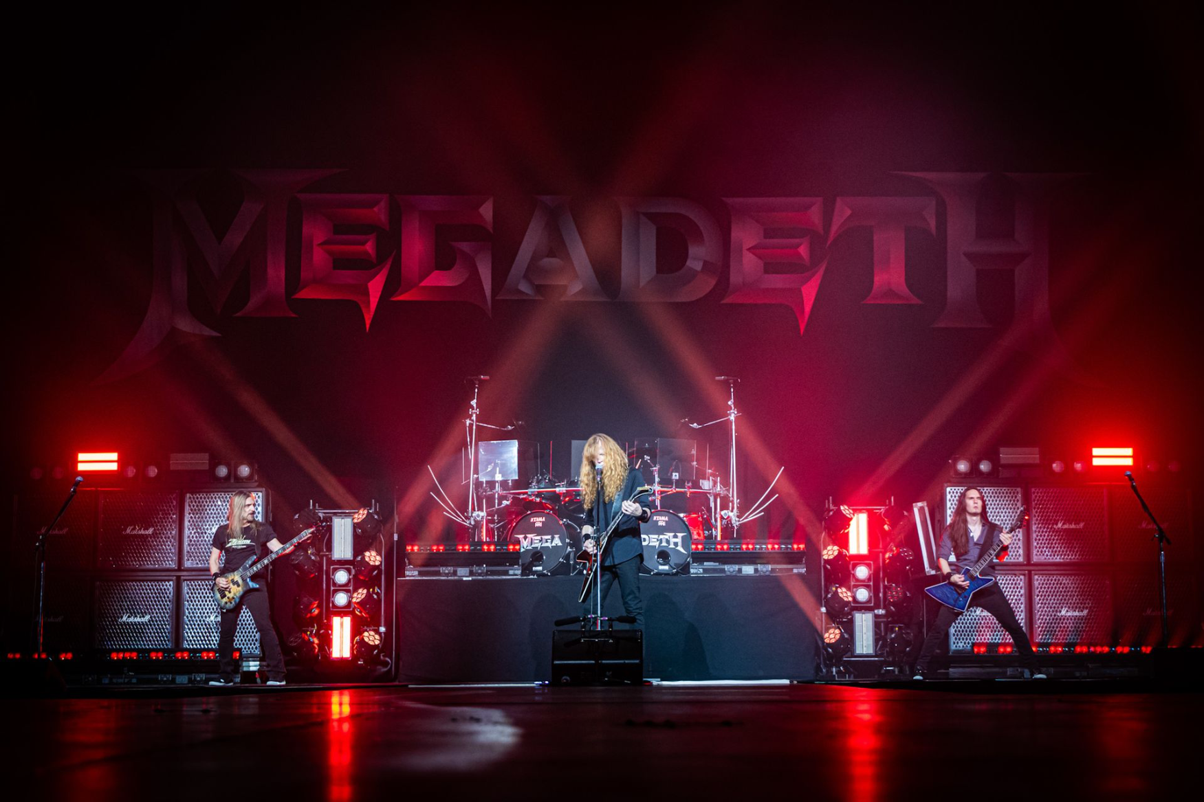 Photographie du groupe Megadeth au Zénith de Paris 2025
